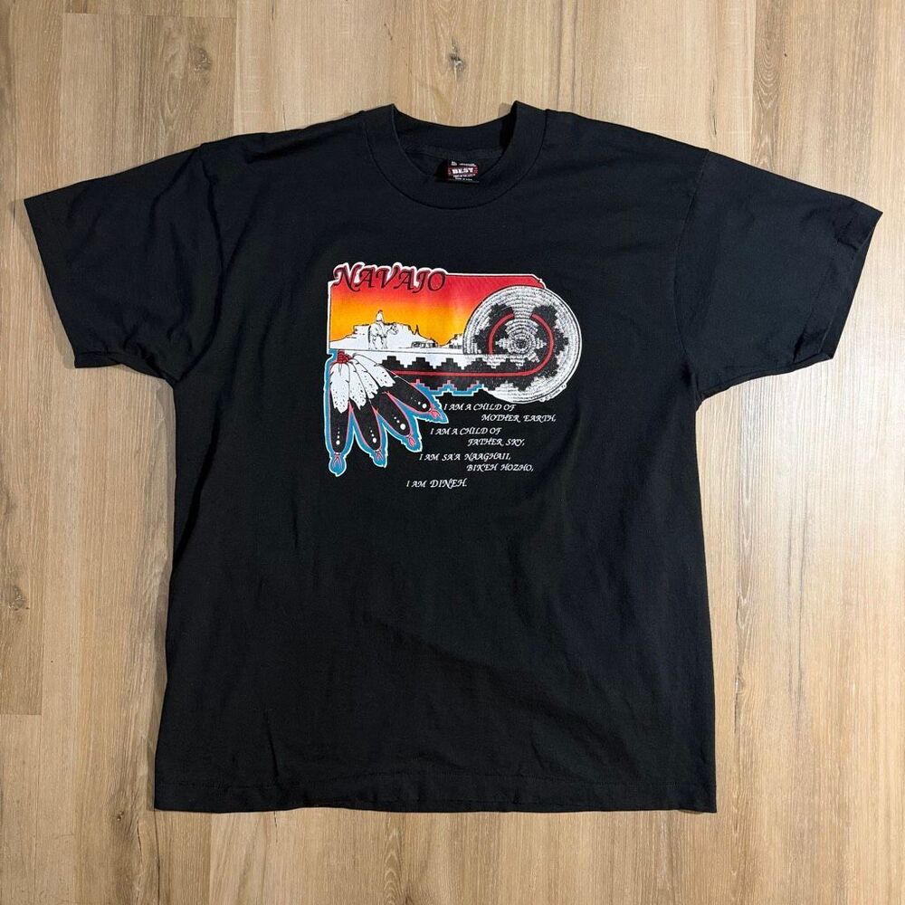 Vintage Navajo Native American Graphic Shirt Sz XL Single Stitch 90s Heritage